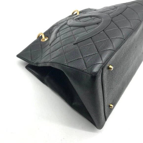 CHANEL GST Caviar Grand Shopper Tote Quilted Chain Shoulder Bag Purse - Picture 11 of 12